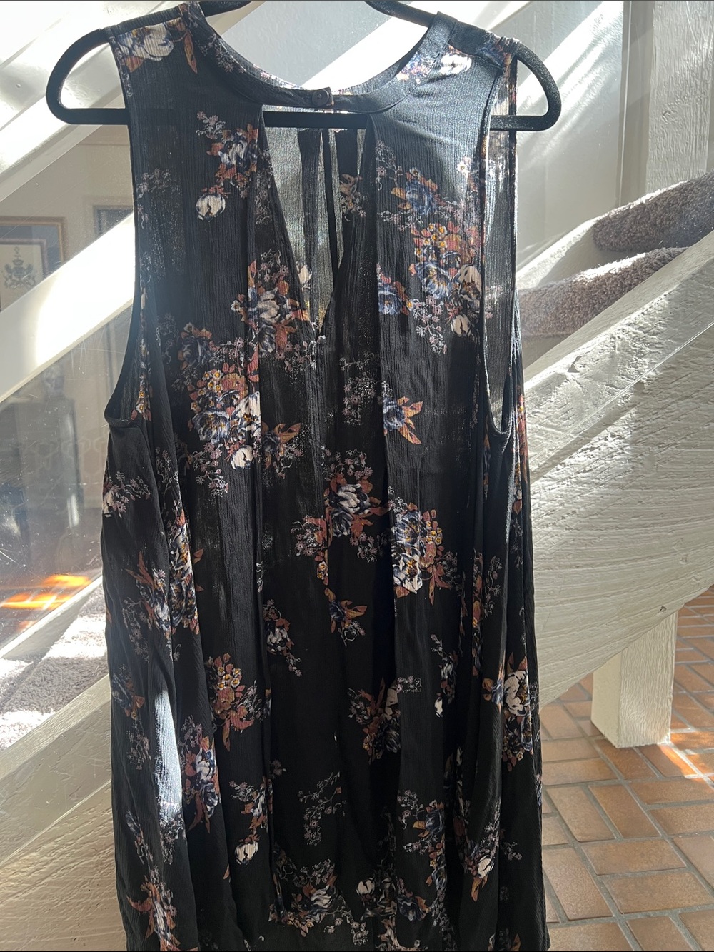 Moody Floral Black Free People Fall Sleeveless Dress